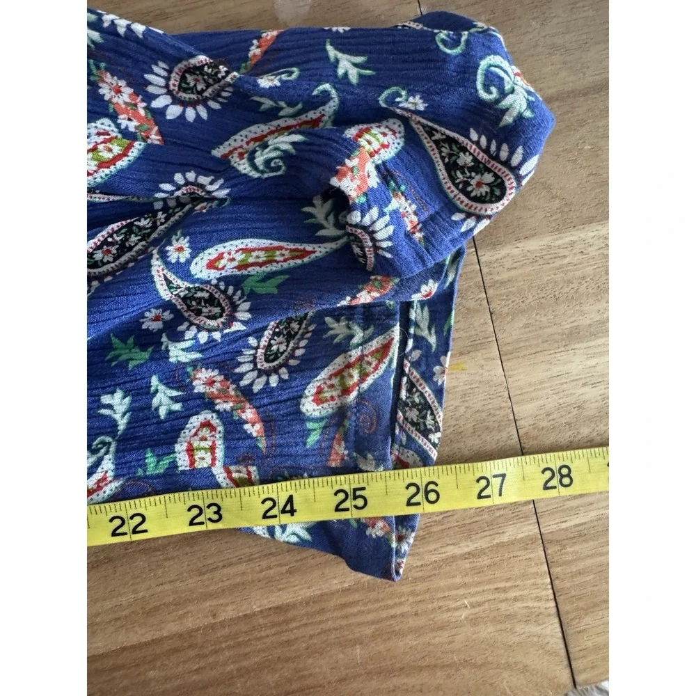 Westport Blue Paisley Sleeveless‎ Wide Leg Jumpsuit Size 16